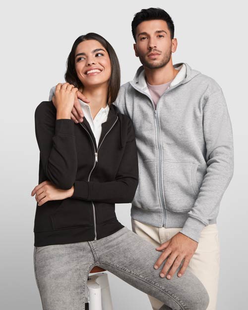 sudadera cremallera y capucha personalizada