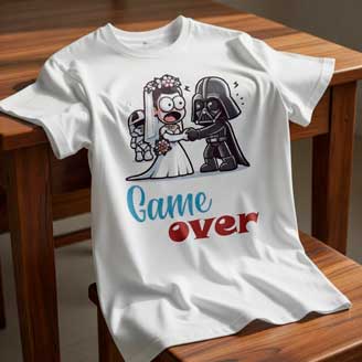 Camiseta Game Over despedida Soltero